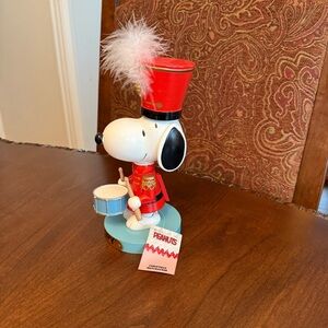 2025 Peanuts Snoopy Drummer Wood Christmas Nutcracker Figure 10" Kurt Adler NWT